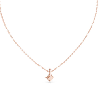 14K Yellow Gold Princess Lab-Grown Diamond Pendant for Women | Engagement | Pure Carat