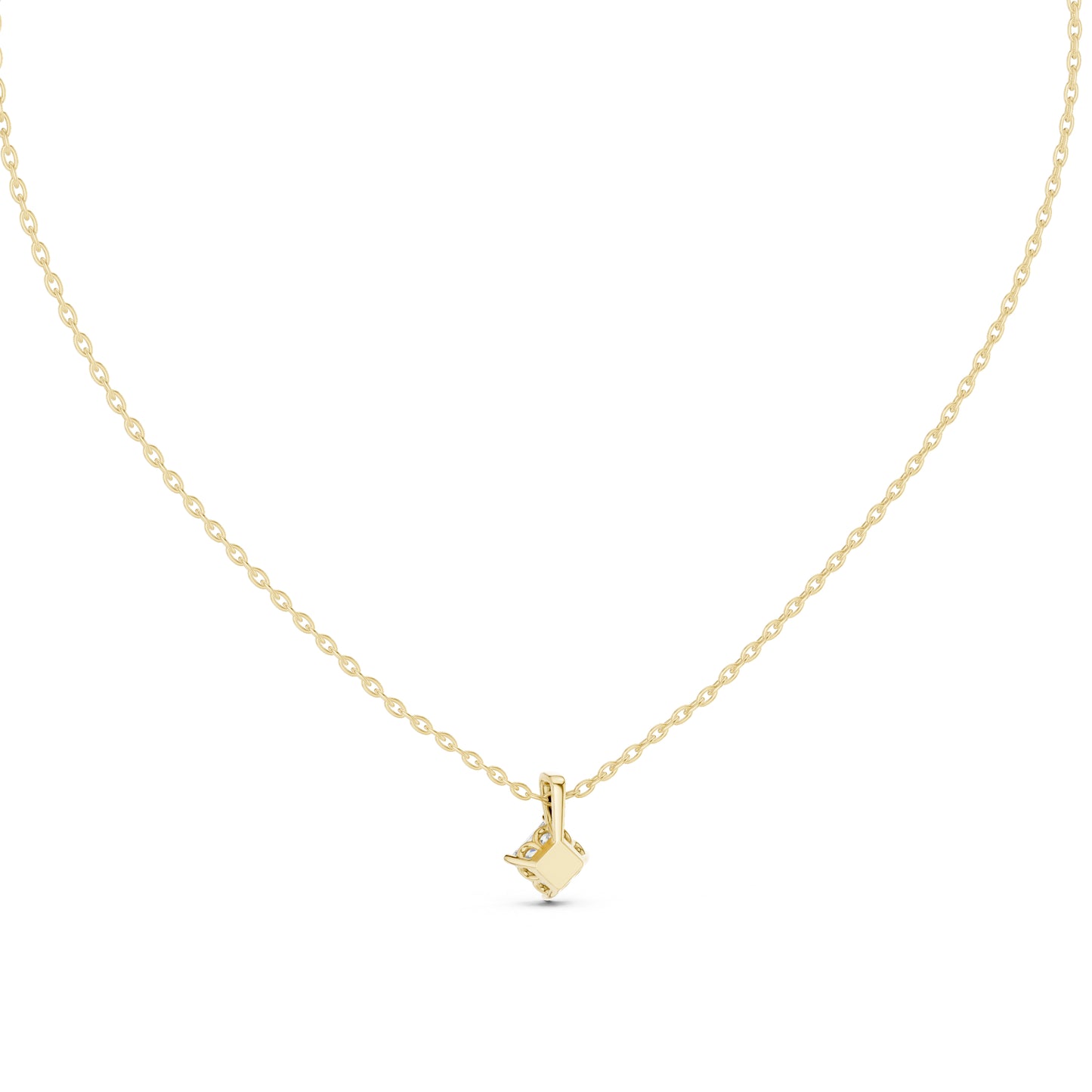 14K White Gold Princess Lab-Grown Diamond Pendant for Women | Wedding Wear | Pure Carat