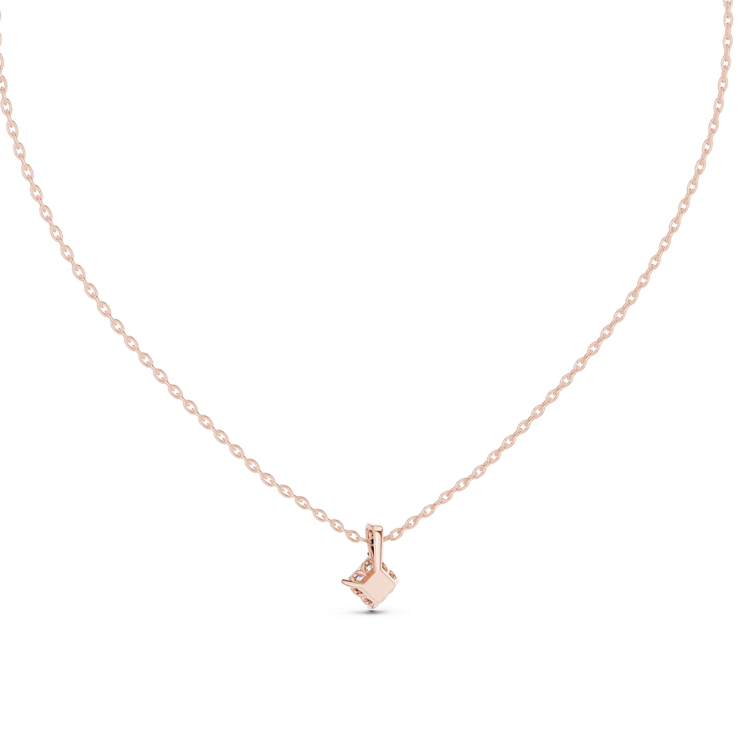 14K White Gold Princess Lab-Grown Diamond Pendant for Women | Wedding Wear | Pure Carat