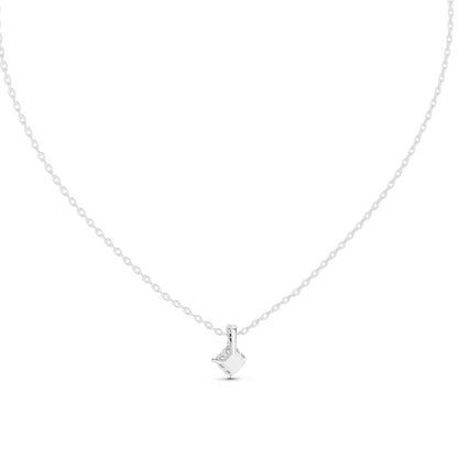 14K White Gold Princess Lab-Grown Diamond Pendant for Women | Wedding Wear | Pure Carat