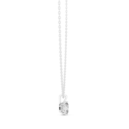14K White Gold Oval Lab-Grown Diamond Pendant for Women | Office Wear | Pure Carat