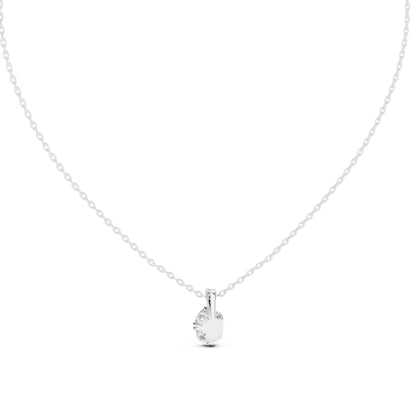 14K White Gold Oval Lab-Grown Diamond Pendant for Women | Office Wear | Pure Carat