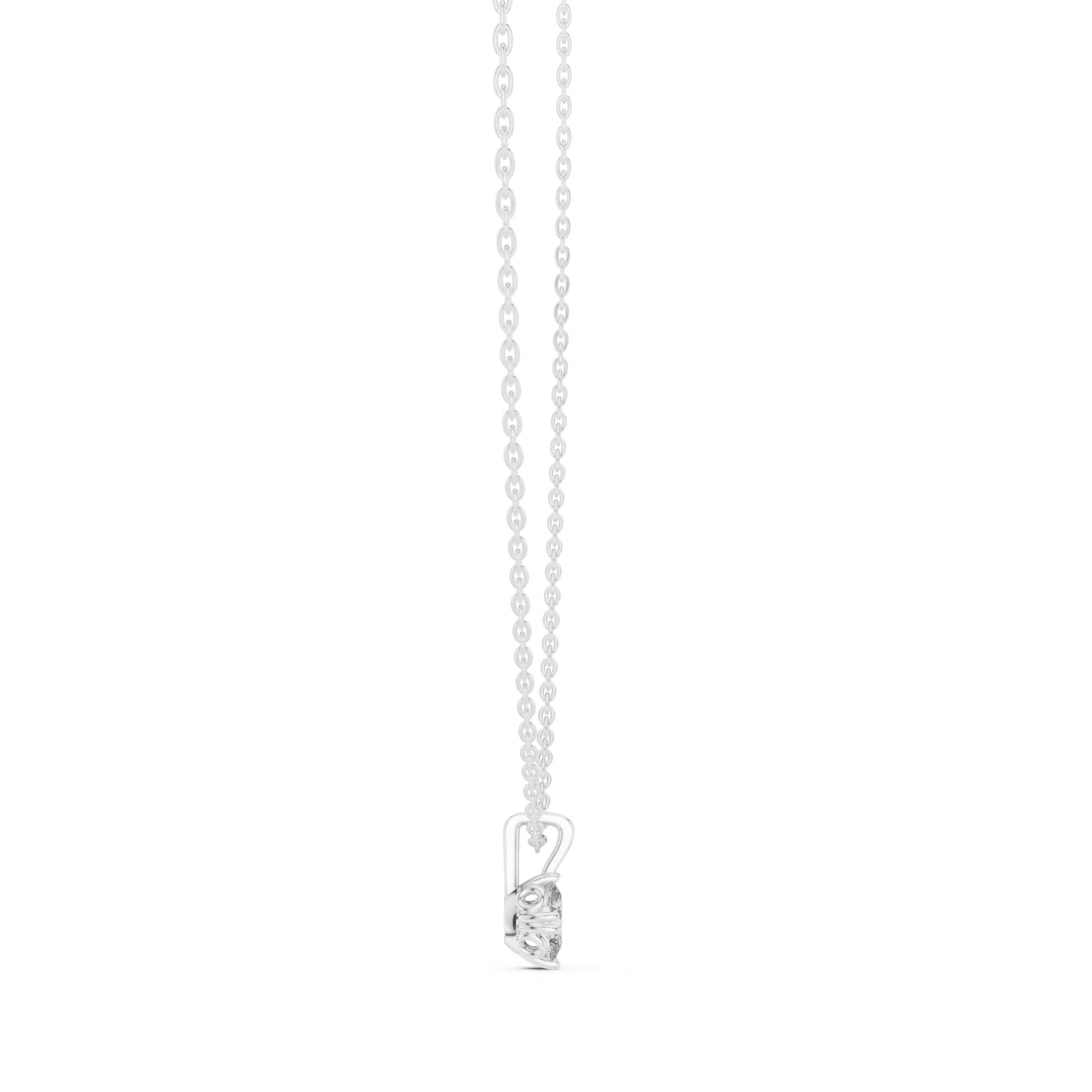 18K Yellow Gold Oval Lab-Grown Diamond Pendant for Women | Bridal Wear | Pure Carat