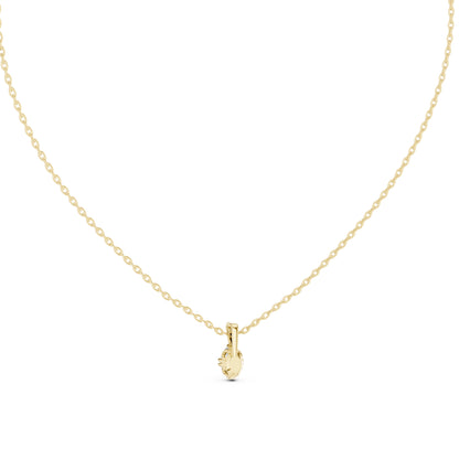 18K Yellow Gold Oval Lab-Grown Diamond Pendant for Women | Bridal Wear | Pure Carat