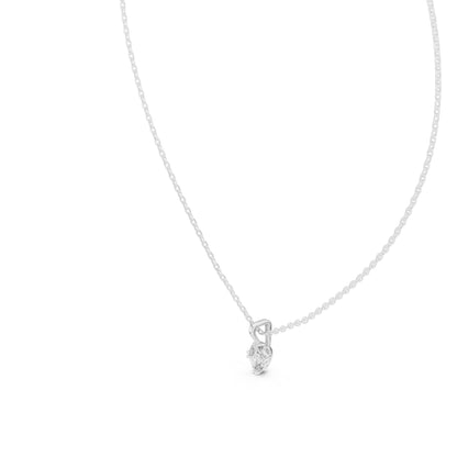 18K Yellow Gold Oval Lab-Grown Diamond Pendant for Women | Bridal Wear | Pure Carat