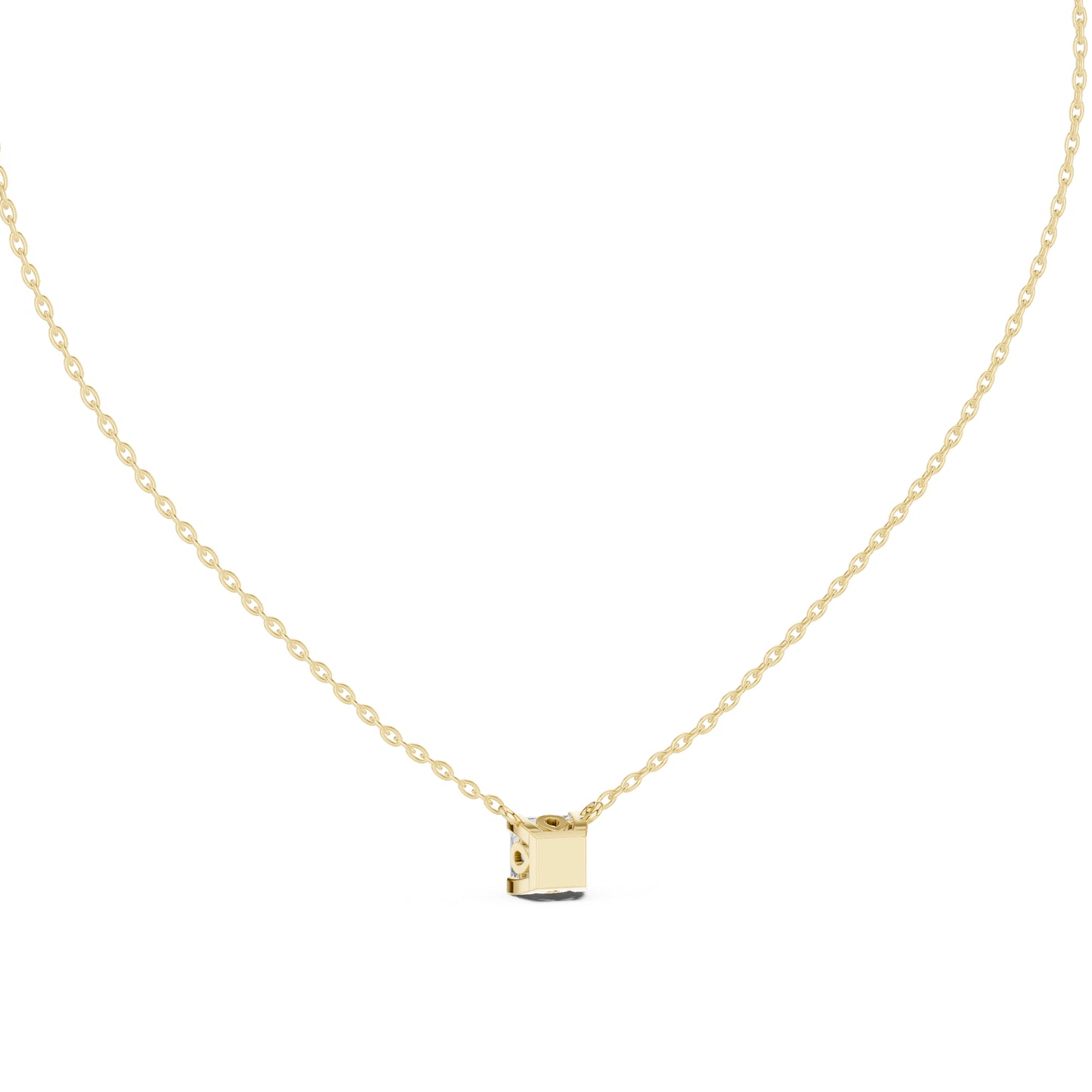 14K Yellow Gold Princess Lab-Grown Diamond Pendant for Women | Engagement | Pure Carat