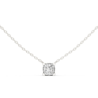 14K Yellow Gold Princess Lab-Grown Diamond Pendant for Women | Engagement | Pure Carat