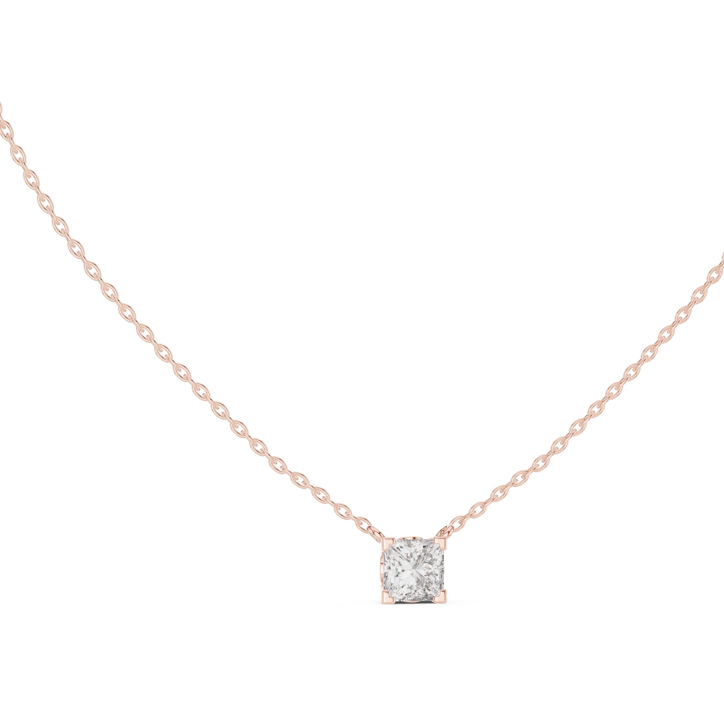 14K Yellow Gold Princess Lab-Grown Diamond Pendant for Women | Engagement | Pure Carat
