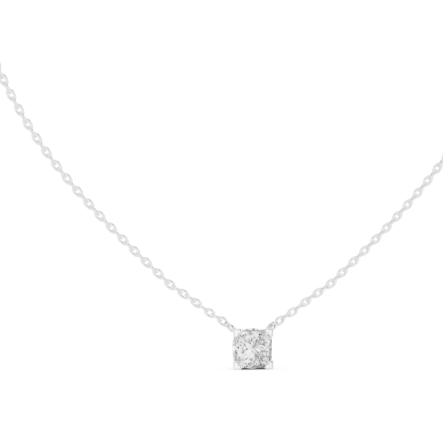 14K Yellow Gold Princess Lab-Grown Diamond Pendant for Women | Engagement | Pure Carat