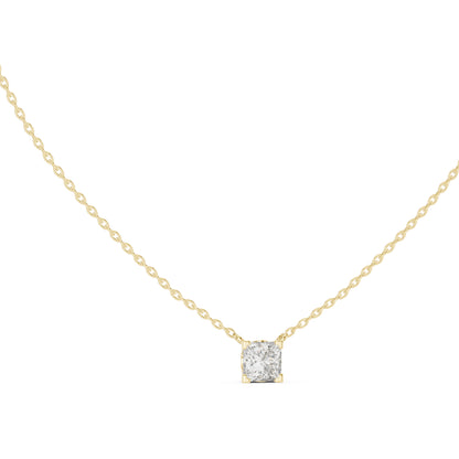 14K Yellow Gold Princess Lab-Grown Diamond Pendant for Women | Engagement | Pure Carat