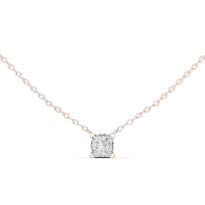 18K White Gold Princess Lab-Grown Diamond Pendant for Women | Everyday Wear | Pure Carat