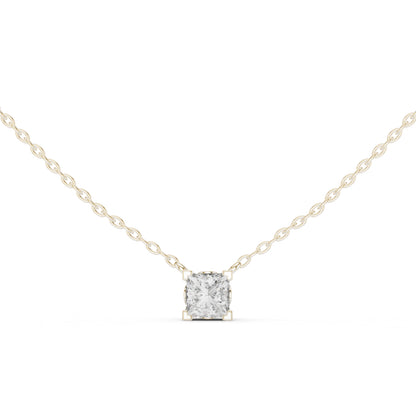 18K White Gold Princess Lab-Grown Diamond Pendant for Women | Everyday Wear | Pure Carat