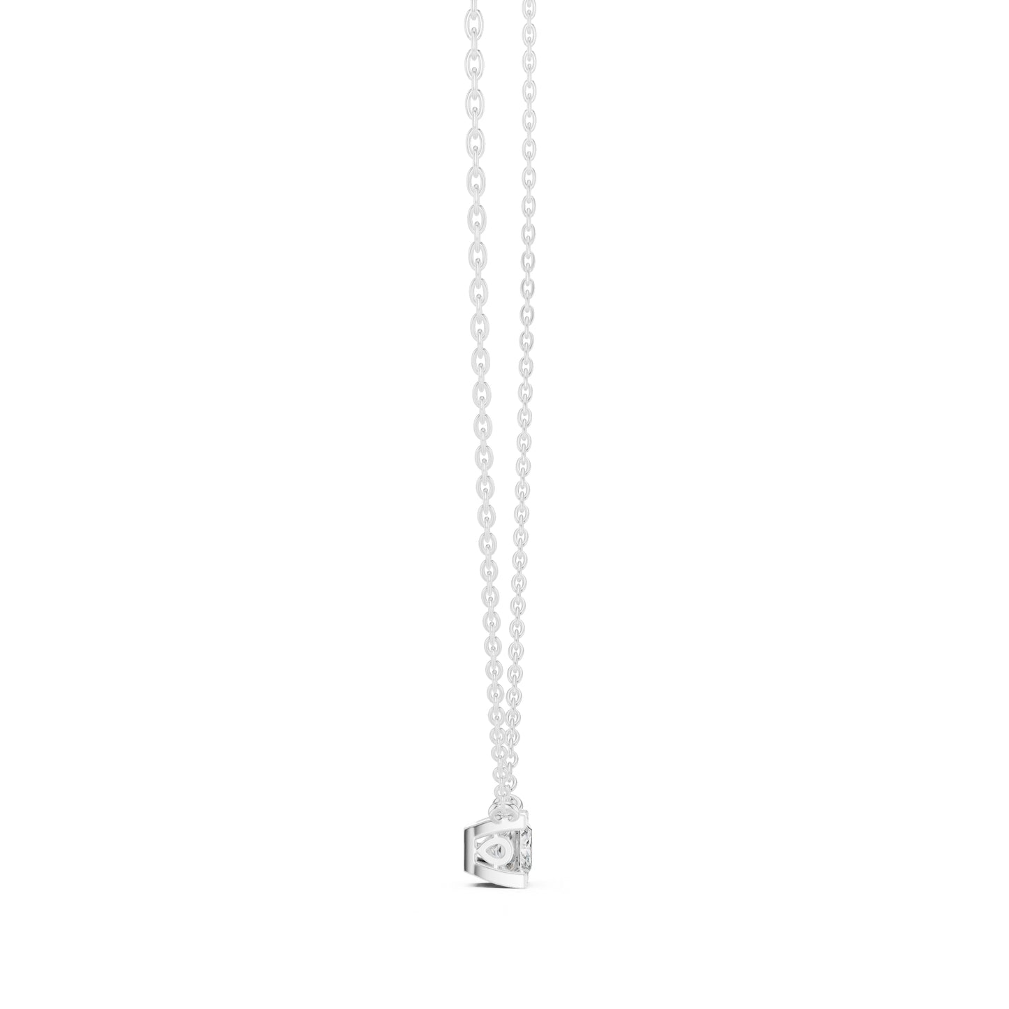14K Rose Gold Princess Lab-Grown Diamond Pendant for Women | Office Wear | Pure Carat