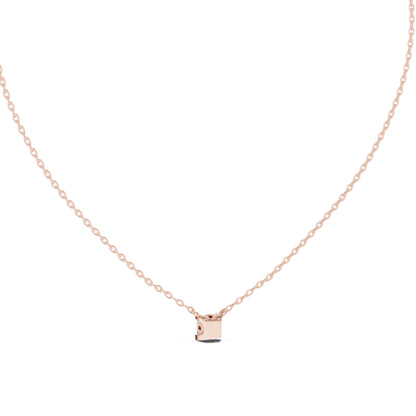 14K Rose Gold Princess Lab-Grown Diamond Pendant for Women | Office Wear | Pure Carat