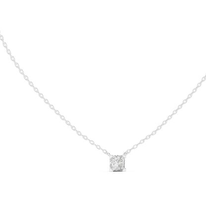 14K Rose Gold Princess Lab-Grown Diamond Pendant for Women | Office Wear | Pure Carat
