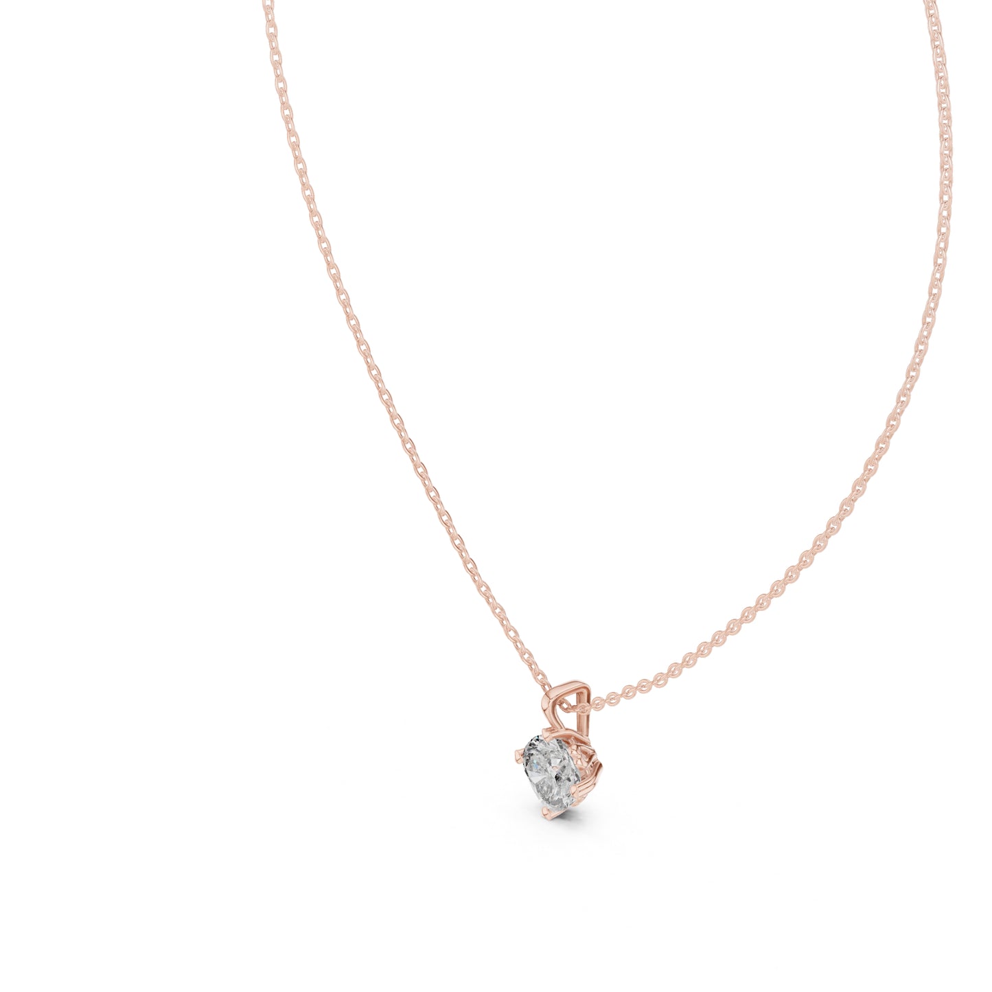 18K White Gold Cushion Lab-Grown Diamond Pendant for Women | Wedding Wear | Pure Carat