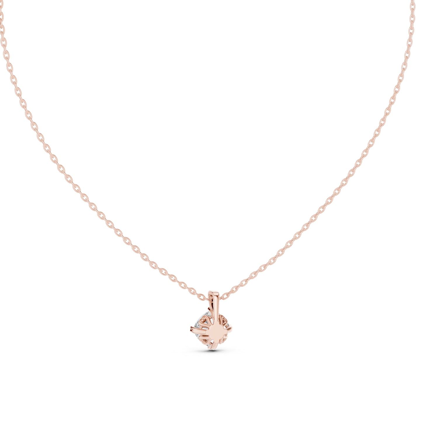 18K White Gold Cushion Lab-Grown Diamond Pendant for Women | Wedding Wear | Pure Carat