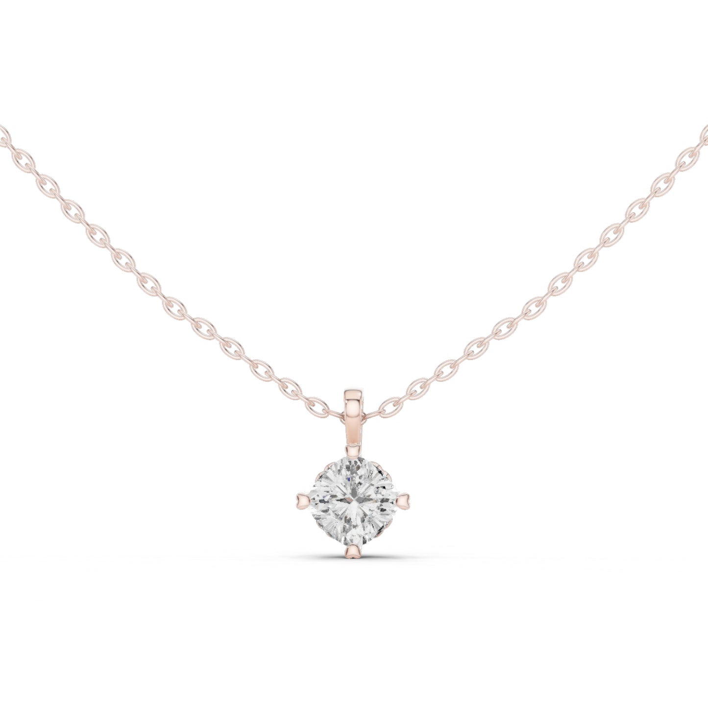 14K Yellow Gold Cushion Lab-Grown Diamond Pendant for Women | Anniversary Gift | Pure Carat