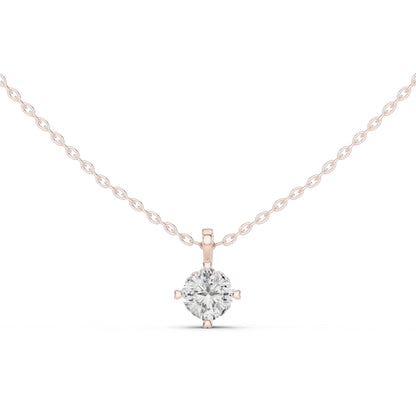 14K Yellow Gold Cushion Lab-Grown Diamond Pendant for Women | Anniversary Gift | Pure Carat