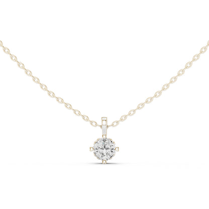 14K White Gold Cushion Lab-Grown Diamond Pendant for Women | Bridal Wear | Pure Carat