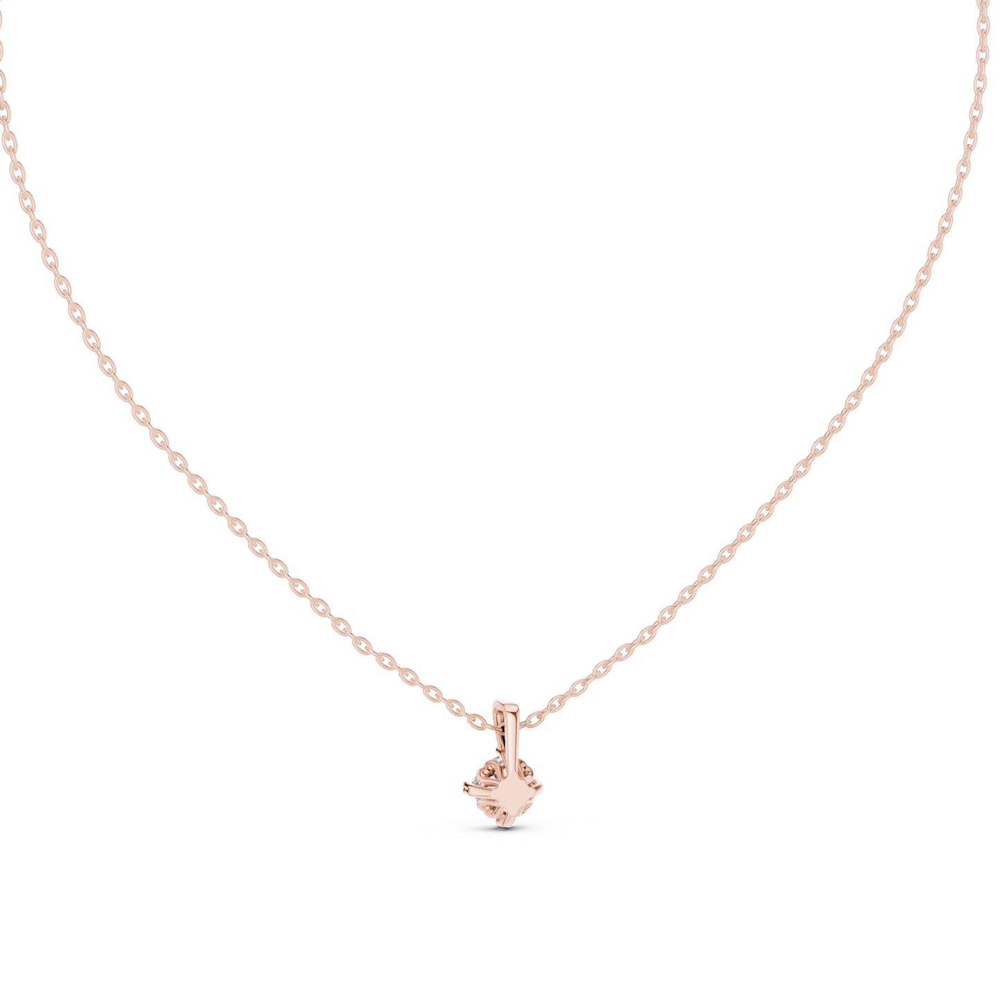 14K White Gold Cushion Lab-Grown Diamond Pendant for Women | Bridal Wear | Pure Carat