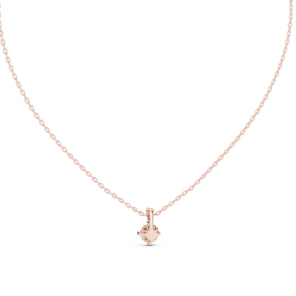 14K White Gold Cushion Lab-Grown Diamond Pendant for Women | Bridal Wear | Pure Carat