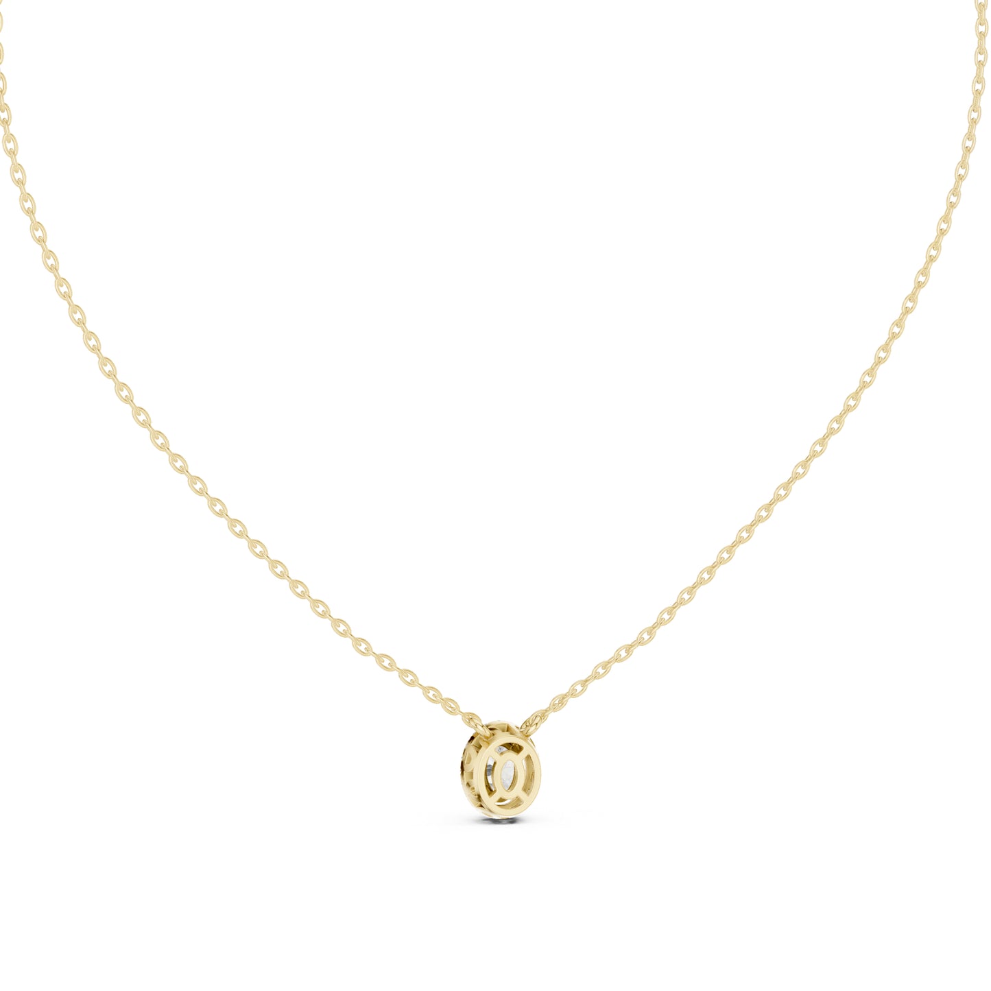 18K Rose Gold Oval & Round Lab-Grown Diamond Pendant for Women | Party Wear | Pure Carat