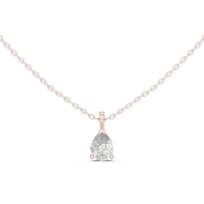 18K White Gold Pear Lab-Grown Diamond Pendant for Women | Engagement | Pure Carat