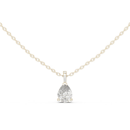 18K White Gold Pear Lab-Grown Diamond Pendant for Women | Engagement | Pure Carat