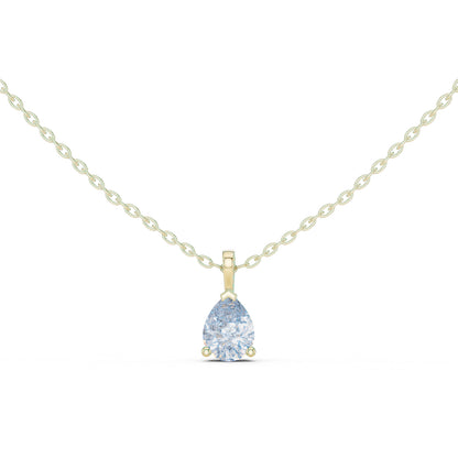 18K White Gold Pear Lab-Grown Diamond Pendant for Women | Engagement | Pure Carat