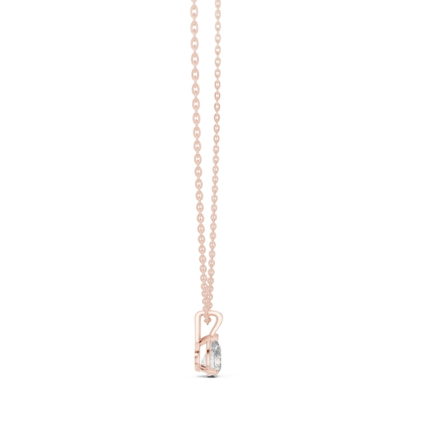 18K White Gold Pear Lab-Grown Diamond Pendant for Women | Engagement | Pure Carat