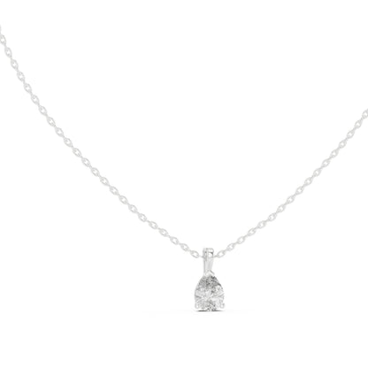 18K White Gold Pear Lab-Grown Diamond Pendant for Women | Engagement | Pure Carat