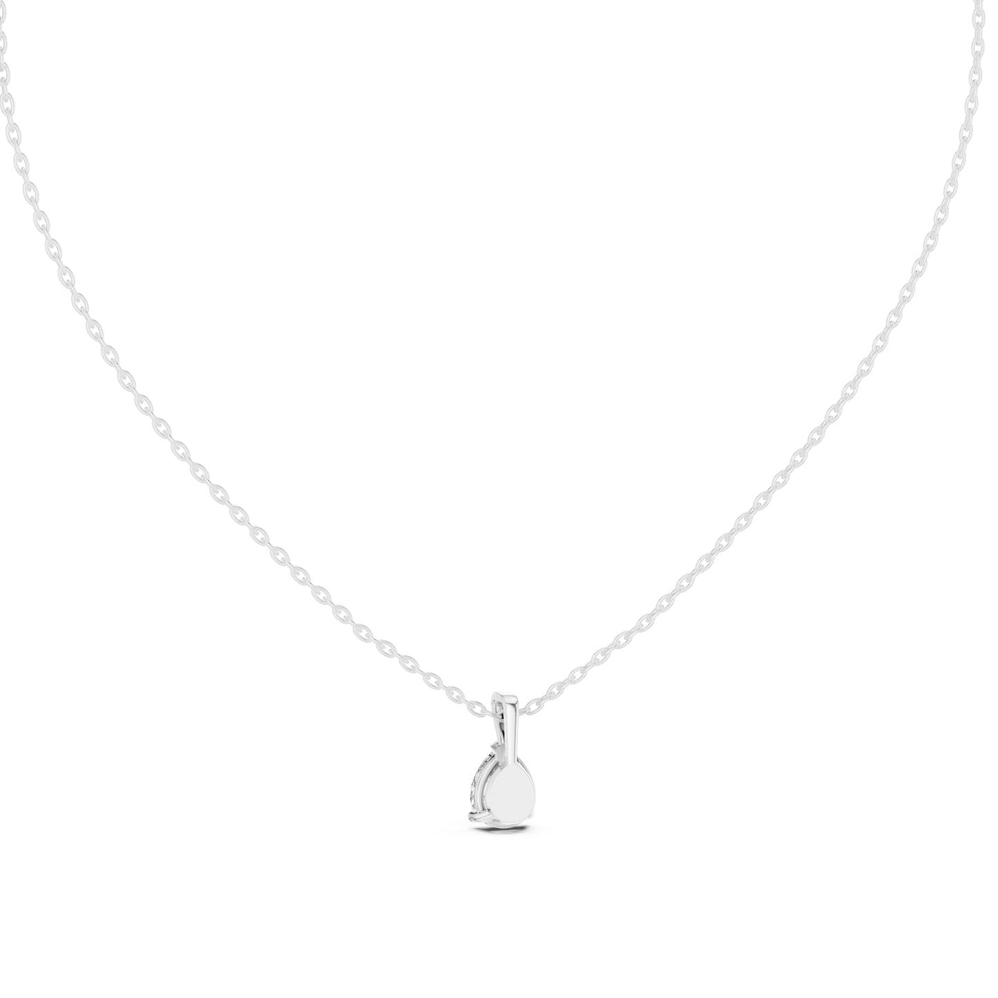 18K White Gold Pear Lab-Grown Diamond Pendant for Women | Engagement | Pure Carat