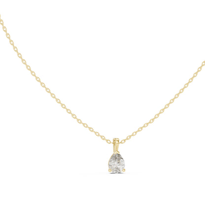 18K White Gold Pear Lab-Grown Diamond Pendant for Women | Engagement | Pure Carat