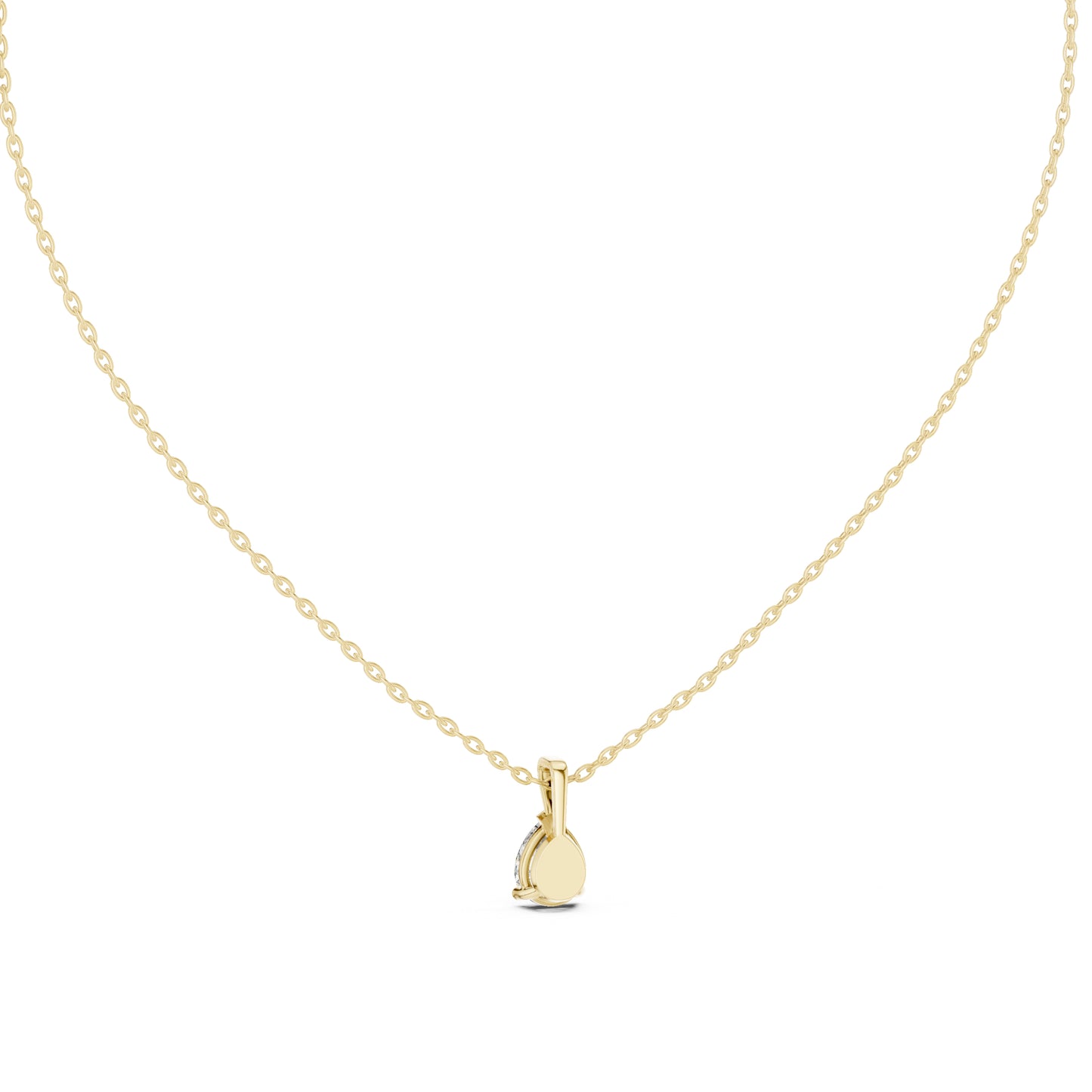 18K White Gold Pear Lab-Grown Diamond Pendant for Women | Engagement | Pure Carat