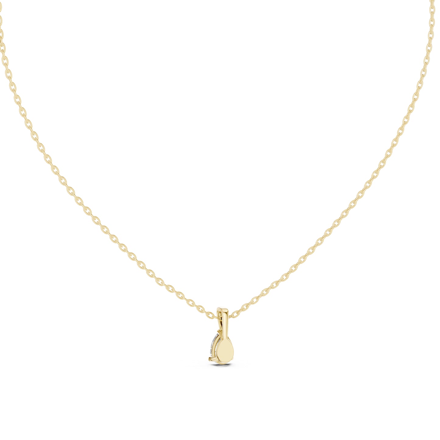 14K Yellow Gold Pear Lab-Grown Diamond Pendant for Women | Wedding Wear | Pure Carat