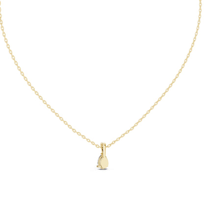 14K Yellow Gold Pear Lab-Grown Diamond Pendant for Women | Wedding Wear | Pure Carat