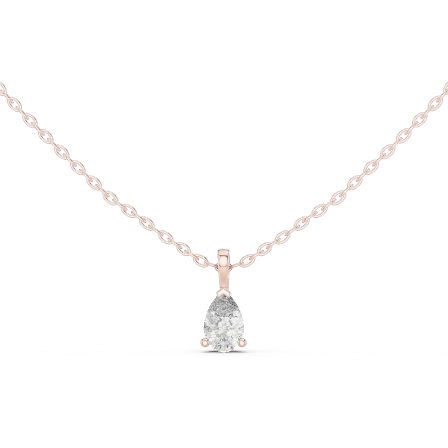 14K Yellow Gold Pear Lab-Grown Diamond Pendant for Women | Wedding Wear | Pure Carat