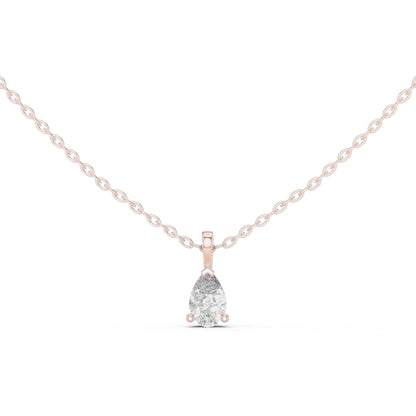 14K Yellow Gold Pear Lab-Grown Diamond Pendant for Women | Wedding Wear | Pure Carat