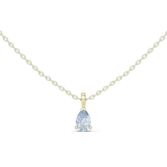 14K Yellow Gold Pear Lab-Grown Diamond Pendant for Women | Wedding Wear | Pure Carat