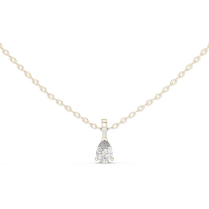 14K Rose Gold Pear Lab-Grown Diamond Pendant for Women | Office Wear | Pure Carat