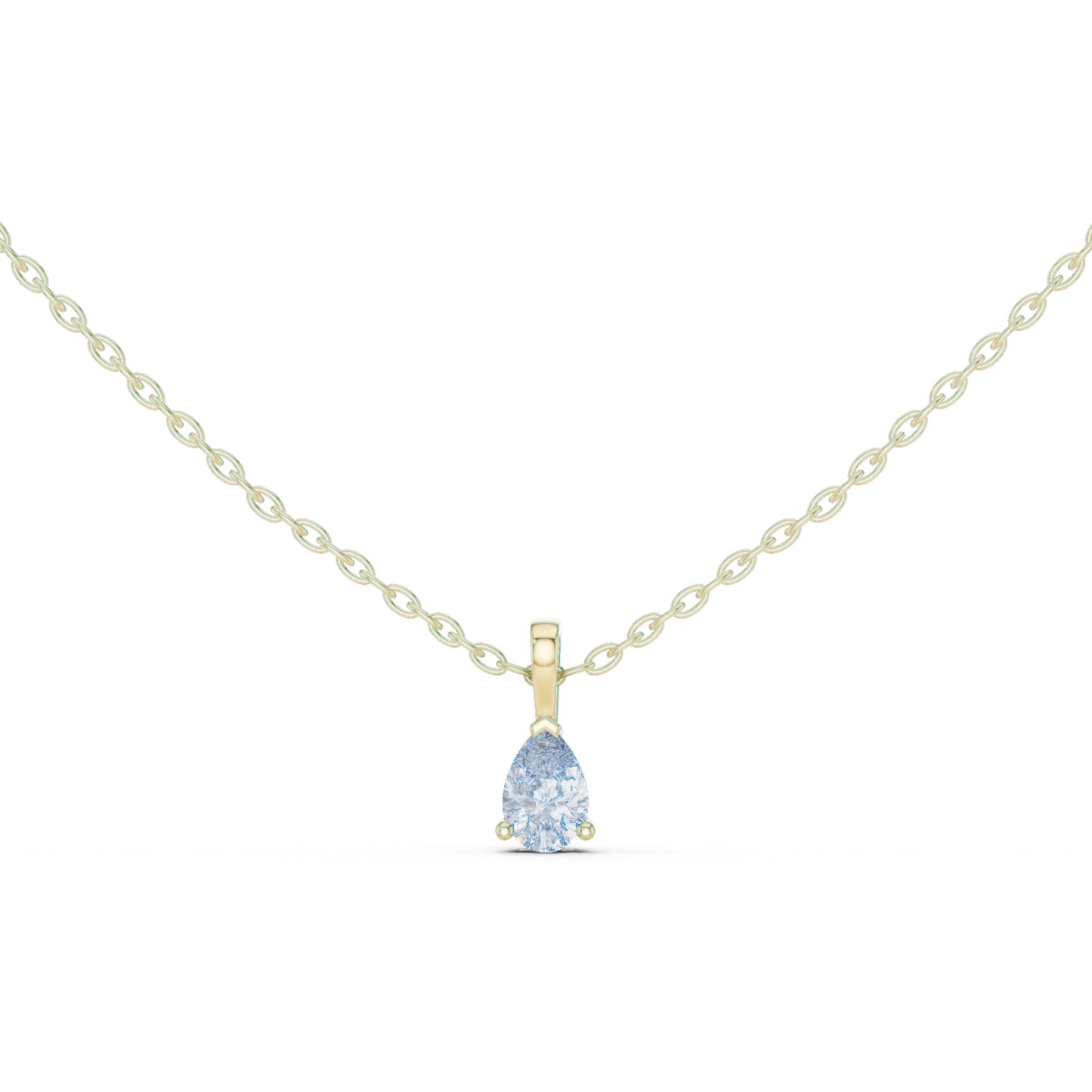 14K Rose Gold Pear Lab-Grown Diamond Pendant for Women | Office Wear | Pure Carat