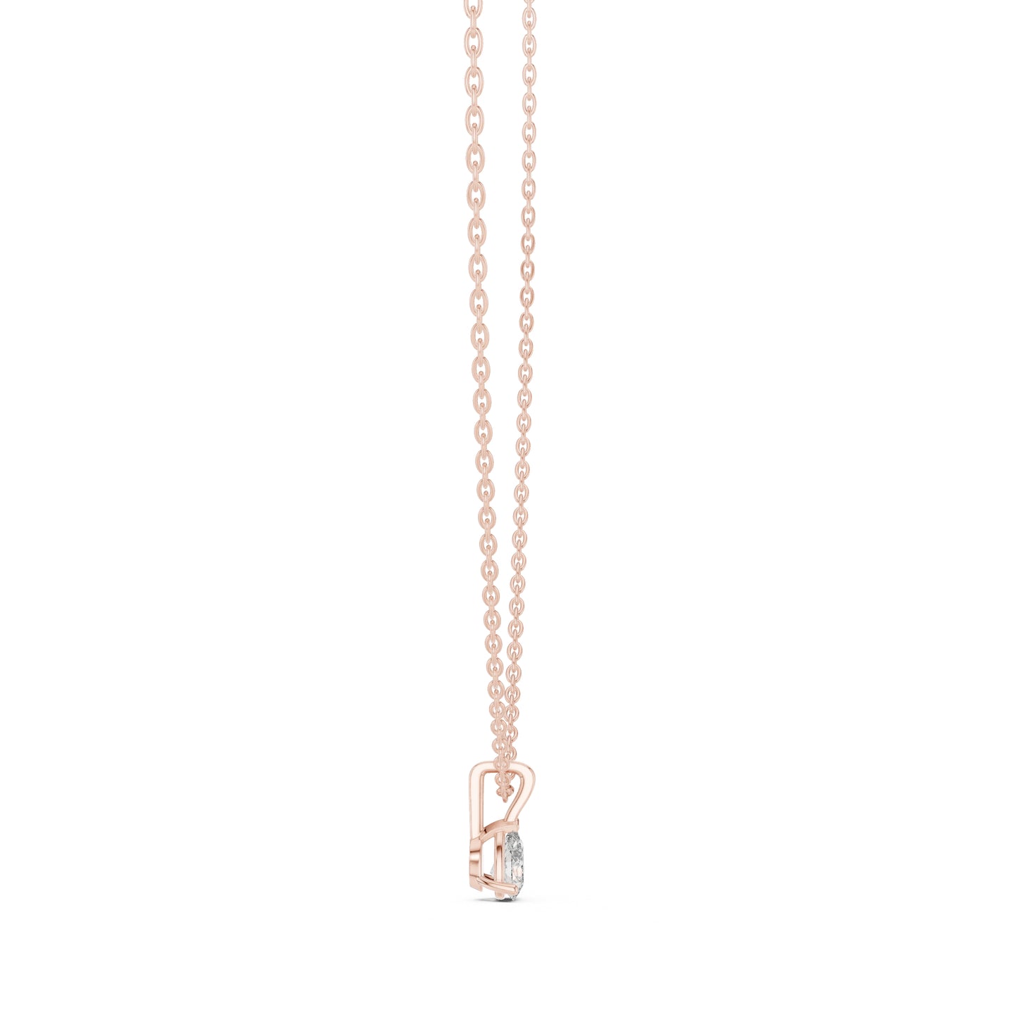 14K Rose Gold Pear Lab-Grown Diamond Pendant for Women | Office Wear | Pure Carat