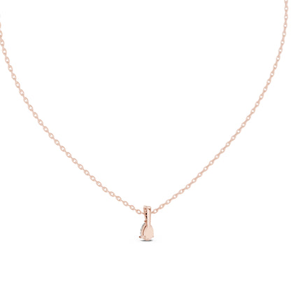 14K Rose Gold Pear Lab-Grown Diamond Pendant for Women | Office Wear | Pure Carat