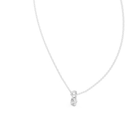 14K Rose Gold Pear Lab-Grown Diamond Pendant for Women | Office Wear | Pure Carat