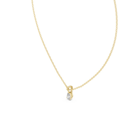 14K Rose Gold Pear Lab-Grown Diamond Pendant for Women | Office Wear | Pure Carat