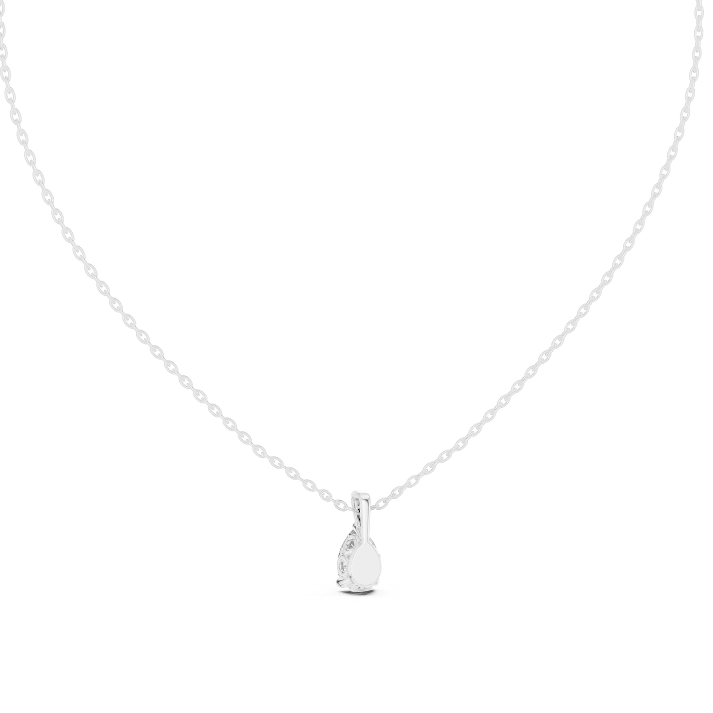 18K White Gold Pear Lab-Grown Diamond Pendant for Women | Anniversary Gift | Pure Carat