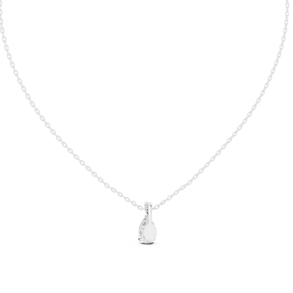 18K White Gold Pear Lab-Grown Diamond Pendant for Women | Anniversary Gift | Pure Carat