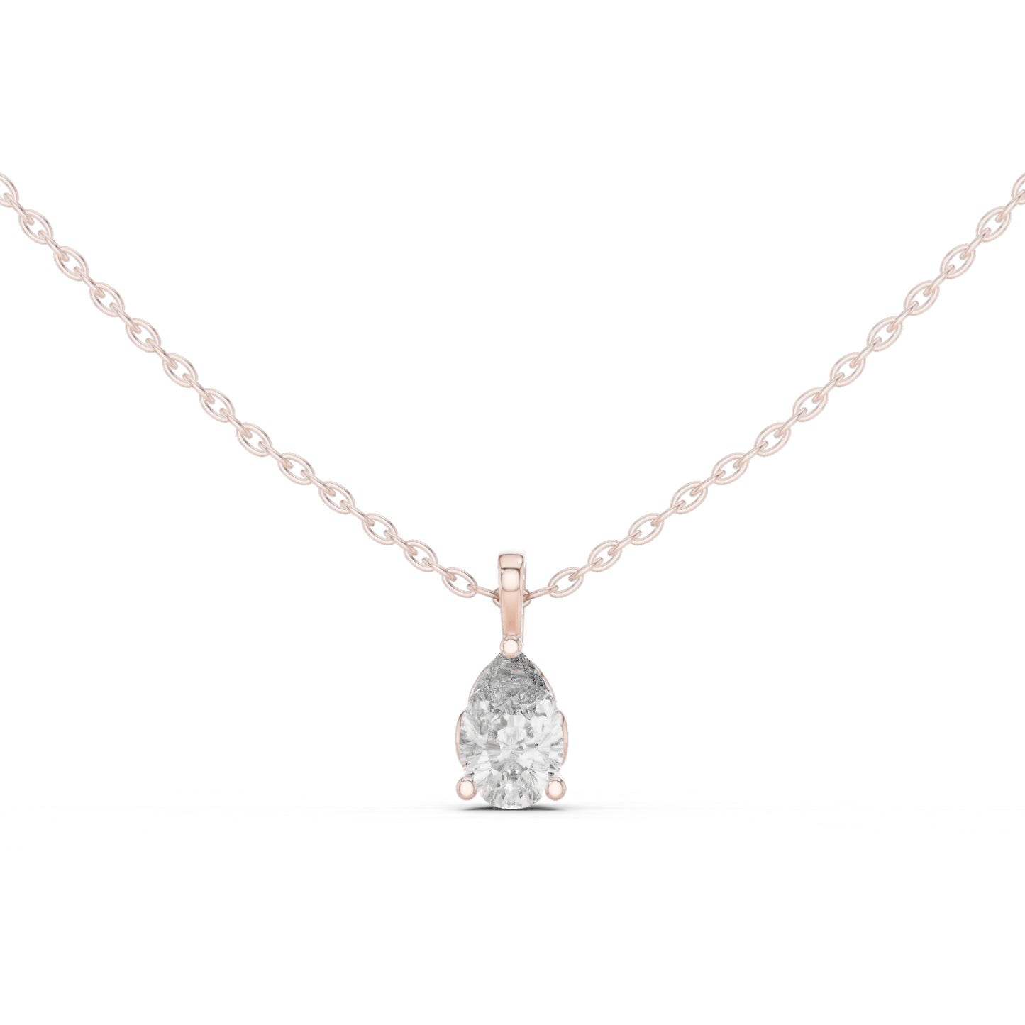 18K White Gold Pear Lab-Grown Diamond Pendant for Women | Anniversary Gift | Pure Carat