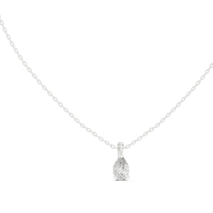 18K White Gold Pear Lab-Grown Diamond Pendant for Women | Anniversary Gift | Pure Carat